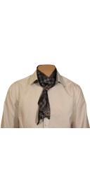 Cravate imprimée gris