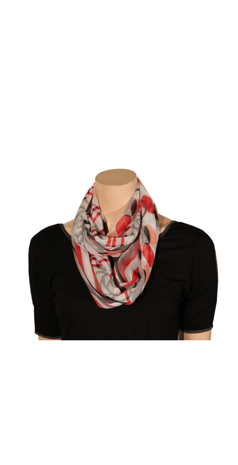 Snood voile graphique