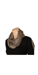 Snood voile léopard