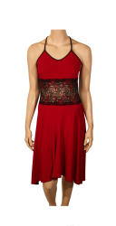 Robe dos croisée, rouge