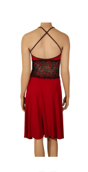 Robe dos croisée, rouge