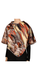 Poncho gris - doublure camel