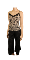 Top CORAZON imprimé beige