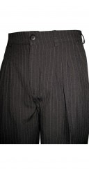 Pantalon tango homme noir rayé gris