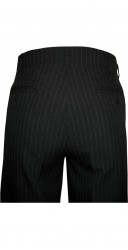 Pantalon tango homme noir rayé gris