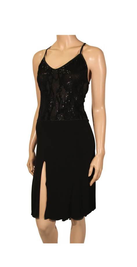 Robe dos-nu 2 en 1, pailletée