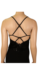 Robe dos-nu 2 en 1, pailletée