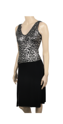 Robe à imprimé léopard doré