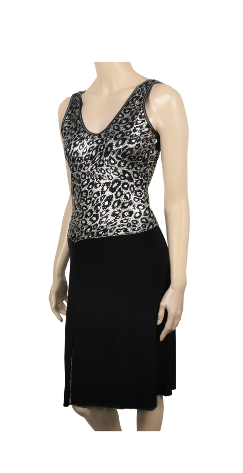 Robe à imprimé léopard doré