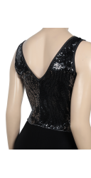 Robe Brisa à sequins argents