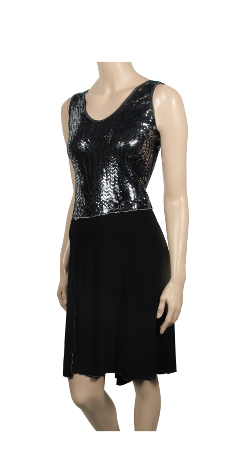 Robe Brisa à sequins argents